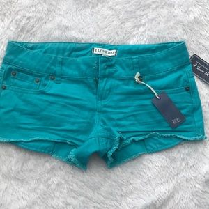 Aqua Blue "I love H-81"  shorts